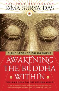 Cover of 'Awakening the Buddha Within' by Lama Surya Das featuring an inspiring design.