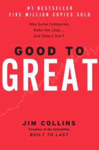 Cover of the book "Good to Great" by Jim Collins