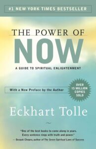 Cover of 'The Power of Now' by Eckhart Tolle featuring a serene background, one of the best books on mindfullness