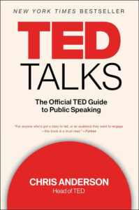 cover of "TED Talks" by Chris Anderson, offering practical advice from the head of TED on improving public speaking skills.