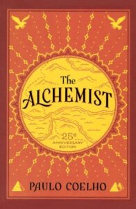 The cover of "The Alchemist" by Paulo Coelho