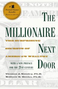 Cover of 'The Millionaire Next Door' by Thomas J. Stanley and William D. Danko, exploring the habits and behaviors of America’s wealthy.