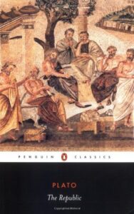 Cover of 'The Republic' by Plato, discussing justice, the just city-state, and the education of the philosopher-king. This book is one of the best books on philosophy