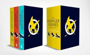 The Hunger Games trilogy by Suzanne Collins, best book series to binge-read for action and adventure.