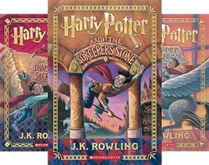 Harry Potter book series by J.K. Rowling, one of the best book series to binge-read.