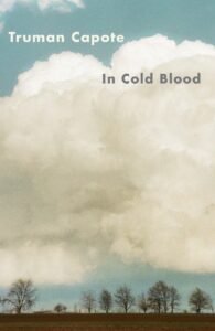  "In Cold Blood" by Truman Capote: "Cover of 'In Cold Blood' by Truman Capote featuring a stark, minimalist design.