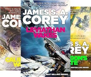 The Expanse series by James S.A. Corey, best book series to binge-read for sci-fi fans.