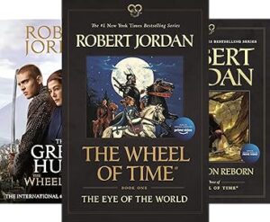 The Wheel of Time series by Robert Jordan, one of the best book series to binge-read for high fantasy enthusiasts.