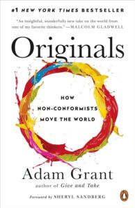 The cover of "Originals" by Adam Grant, exploring how non-conformists drive innovation and change, part of the Best Books on Creativity and Innovation.