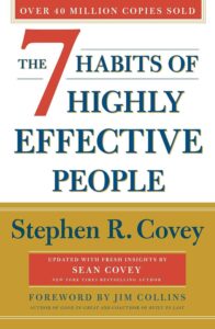 Cover of the book 'The 7 Habits of Highly Effective People' by Stephen Covey. Among the best self-help books to read in 2024