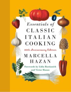 Cover of 'Essentials of Classic Italian Cooking' by Marcella Hazan, a must-have for beginners looking to master Italian cuisine.